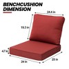Crestlive Products 24in Outdoor Cushions Water Resistant Patio Furniture Cushions with Removable Cover Deep Seat and Back Cushion for Chair Sofa Couch - 2 of 4
