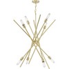 Progress Lighting Astra 8-Light Chandelier, Satin Brass, Steel, Modern, No Shade - 3 of 4