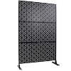 Okak Outdoor Privacy Screen with Coin Cutout Design, Balcony Privacy Screen with Metal Frame, Outside Lattice Panels for Backyard, Garden - 2 of 4