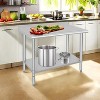 Stainless Steel Work Table, NSF Commercial Grade, Adjustable Shelf, Silver - 2 of 4