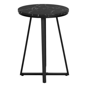 FONTOI Round Side Table, Nightstand, Bedside Table, for Entryway, Sofa, Living Room, Bedroom, Black, 15.75"*21.75"*15.75" - 1 of 4