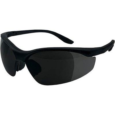 grinderPUNCH Full Lens Magnification Safety Glasses with Black Frame  Clear Lens   Magnifying Reading Eyewear (Tinted +1.00 Diopter)