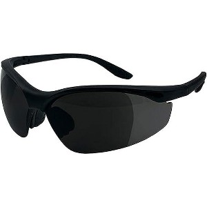 grinderPUNCH Full Lens Magnification Safety Glasses with Black Frame  Clear Lens   Magnifying Reading Eyewear (Tinted +1.00 Diopter) - 1 of 4