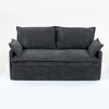 JUJABU 59.5" Corduroy Convertible Sleeper Sofa with Storage & USB Charging for Living Room & Apartment - 2 of 4