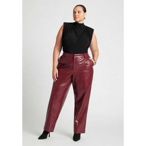 Eloquii Women s Plus Size Croc Faux Leather Pant Target