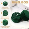 Unique Bargains Velvet Octagon Wedding Proposal Engagement 2 Slot Jewelry Storage Ring Box - 3 of 4
