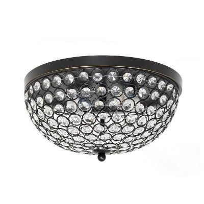 2-Light Crystal Glam Ceiling Flush Mount Pendant - Lalia Home