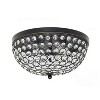 13" Elipse Crystal Flush Mount Ceiling Light Bronze - Elegant Designs: UL Listed, Metal Body, Dome Shade - 2 of 4