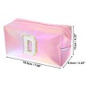 Unique Bargains Women's Durable Letter D Cosmetic Bag Pink 1 Pc - 2 of 3