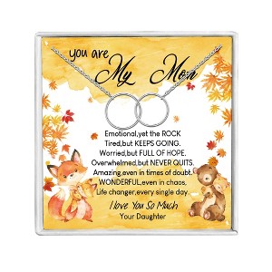 Mom Greeting Card Sterling Silver Necklace Gift for Mother Ginger Lyne Collection - 1 of 4