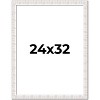 PosterPalooza | Sculpted White Picture Frame - UV Acrylic, Foam Board Backing, Hanging Hardware - 2 of 4