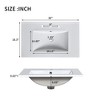 NicBex 24"/30" Bathroom Vanity with Ceramic Sink,Wooden Bathroom Cabinet with 2 Drawers/Adjustable Shelf,Freestanding Storage Cabinet,Beige,Green - 4 of 4