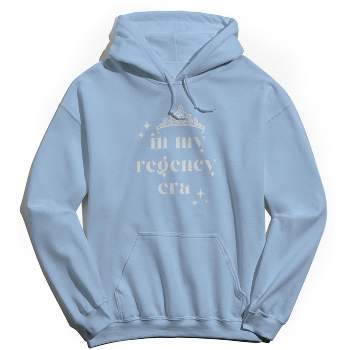 Rerun Island Men's In My Regency Era Long Sleeve Graphic Cotton Sweatshirt Hoodie - Light Blue S