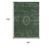 Gray and Green Medallion Non Skid Area Rug - 3 of 4