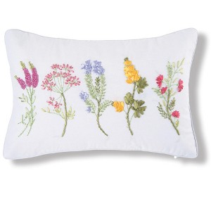 C&F Home Botanical Hand Crafted Ribbon Art Pillow - 1 of 4