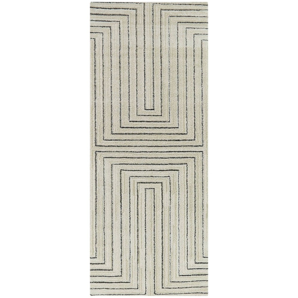 Photos - Area Rug 2'7"x7' Carmody Transitional Geometric Rug Cream - Balta Rugs