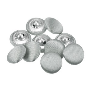 Unique Bargains Blouses Sweater Round Aluminum Cotton Fabric Cloth Covered Buttons 10 Pcs - 1 of 4
