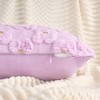 REGALWOVEN Daisy Decorative Cute Floral Embroidery Flower Pattern Cushion Covers Pack of 2 - 3 of 4