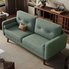 Garvee 65" Loveseat Sofa Couch, Boucle Upholstered Sofa with Wood Legs for Living Room, Bedroom, Office - 3 of 4