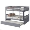 NicBex Full Over Full Bunk Bed with Trundle,Loft Bed with Ladder and Convertible to 2 Full Size Bed for Bedroom,White - 4 of 4