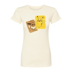 Women's - Pokémon - Pika Eevee Marker Fitted Graphic T-Shirt - 1 of 2