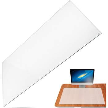 IMPRESA Tempered Glass Desk Mat 20"x 36", Glass Desk Pad, Clear Desk Mat for Desktop, Dry Erase Desk Pad made with Sturdy Reinforced Glass, Clear