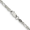 Black Bow Jewelry 2.8mm Sterling Silver, Solid Figaro Chain Bracelet - image 2 of 4