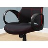 Vynxaria Office Chair, Gaming, Adjustable Height, Swivel, Ergonomic, Armrests, Computer Desk, Work, Black And Red Fabric - 2 of 4