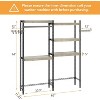 5-Tier Over-The-Washer Storage Shelf - Adjustable Height Laundry Organizer with Double-Layer Wood Shelves, Grey - 2 of 4