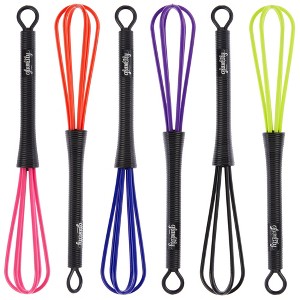 Glamlily 6 Pack Mini Whisk Set for Hair Dye Color Mixing, Cream Mixer, Salon or Home Use 7 x 1.2 in. - 1 of 4