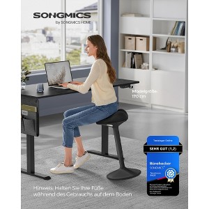 Height Adjustable Wobble Stool with 10° Tilt, 23.3-33.1 Inch Swivel Balance Chair for Standing Desk - 1 of 4
