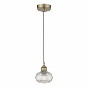 Ithaca - 1 Light Cord Hung Mini Pendant In Industrial Style-7 Inches Tall and 6 Inches Wide - 1 of 1