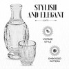 Elle Décor Vintage Night Bedside 33 oz. Water Carafe With Tumbler, 2-Piece Set, Elegant Pitcher and Matching Drinking Glass Doubles As Lid - 3 of 4