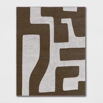 Modern Geo Rectangular Woven Indoor Outdoor Area Rug - Threshold™