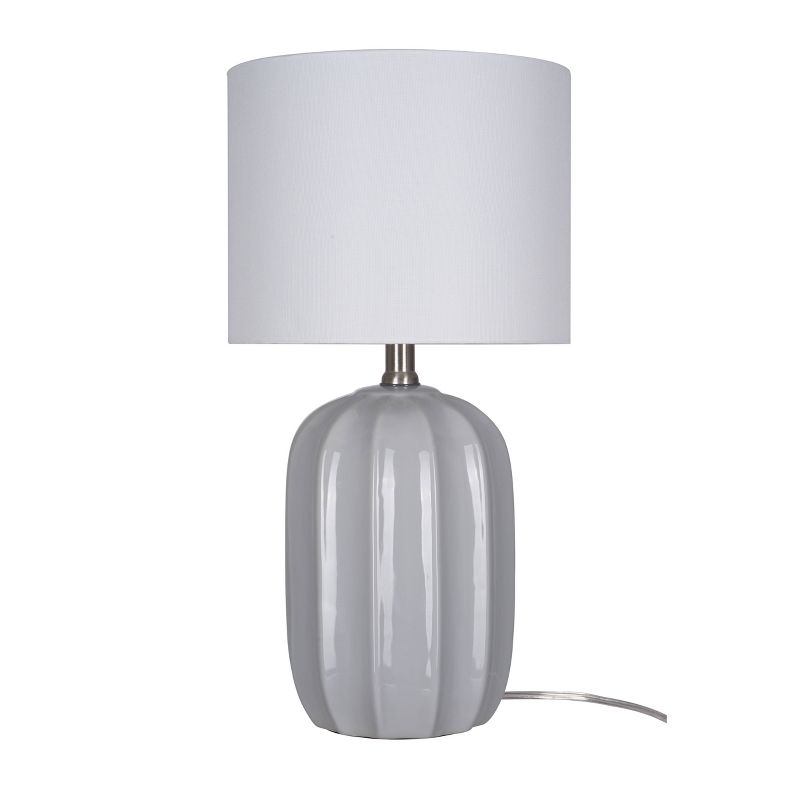 Cresswell Lighting 18.75&#34; Ceramic Table Lamp Gray, 1 of 6
