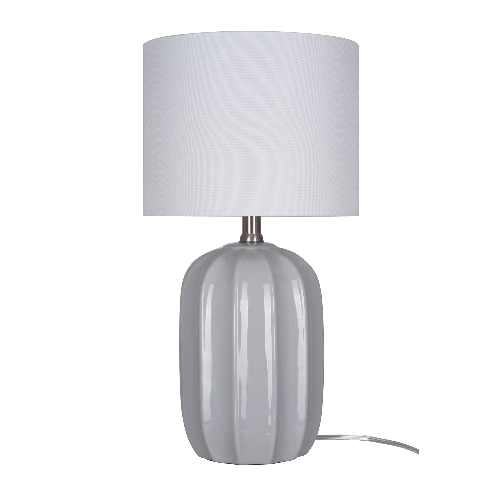 Cresswell Lighting 18.75" Ceramic Table Lamp Gray
