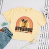 Simply Sage Market Women's Sunshine On My Mind Rainbow Short Sleeve Relaxed Fit Cropped Tee - 3 of 3