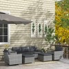 Resenkos 6-Piece Rattan Patio Furniture Set , Outdoor Sectional Furniture, PE Rattan, Mixed-Gray - 3 of 4