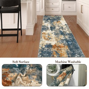 coucheta Machine Washable Area Rugs, Modern Abstract Soft Low Pile Non-Slip Stain Resistant Accent Carpet, for Living Room, Bedroom, Dining Room - 1 of 4
