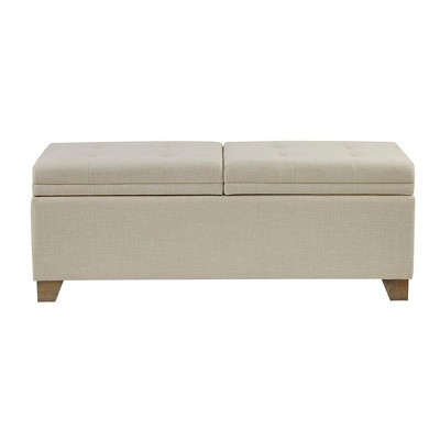 NicBex Modern 52.5" Storage Bench Wood Accent Stools with Button Tufted Top for Bedroom and Entryway