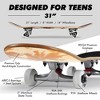 Magneto Skateboard | Maple Wood | ABEC 5 Bearings | Double Kick Concave Deck | For Beginners, Teens & Adults (Palm Trees) - 4 of 4