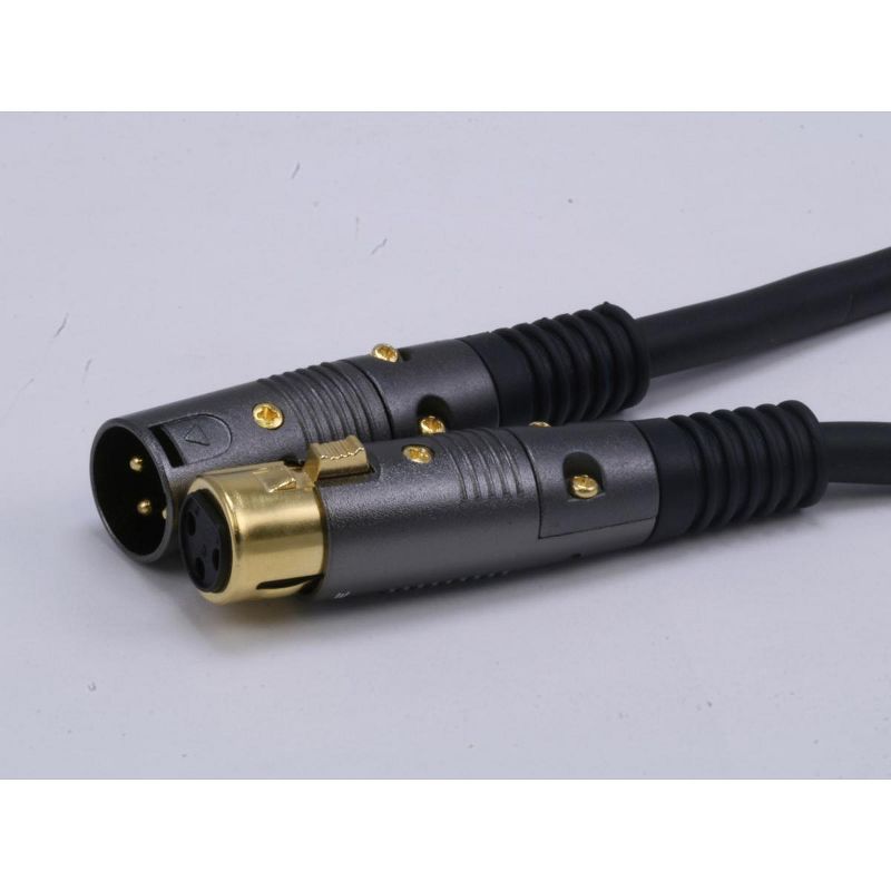 Monoprice XLR Male to XLR Female Cable [Microphone & Interconnect] - 1.5 Feet | Gold Plated, 16AWG - Premier Series, 4 of 5