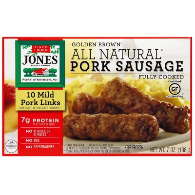 Jones Farm Frozen All Natural Pork Sausage Links - 10ct/7oz