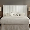 55 Downing Street Trent Channel Tufted White Fabric Queen Hanging Headboard - 2 of 4