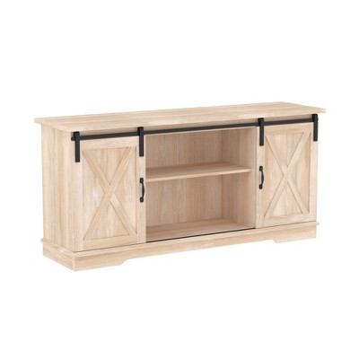 Modern Transitional Sliding Barndoor TV Stand for TVs up to 65"- Saracina Home