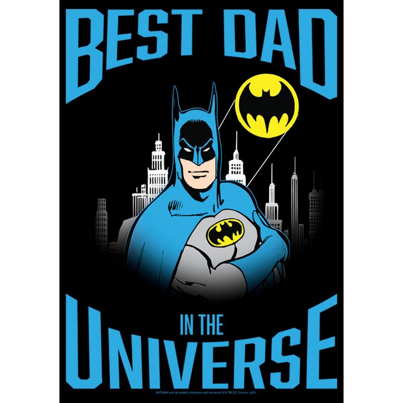 Men's Batman Best Dad in the Universe  T-Shirt - Black - 2X Big Tall, 2 of 3