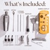Cocktail Shaker Set Bartender Kit with Stylish Bamboo Stand 16 Piece Barware Mixing Tools, Bartending Kit Gift Set For Home Bar Party, Stainless Steel - 2 of 4
