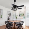 Bella Depot 52" Crystal Ceiling Fan with Light and Remote 6-Speed for Dining Room Bedroom - 4 of 4