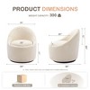 Modern Barrel Swivel Chairs with Concealed Storage, Round Upholstered Accent Chairs - 3 of 4