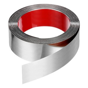 Unique Bargains Self-Adhesive Stainless Steel Mirror Finish Peel and Stick Wall Trim - 1 of 4